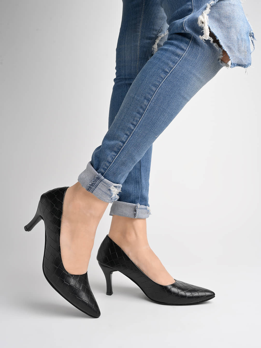 Stylestry Black Women's Pumps Heels - Heels | Buy online on ZillyBuy