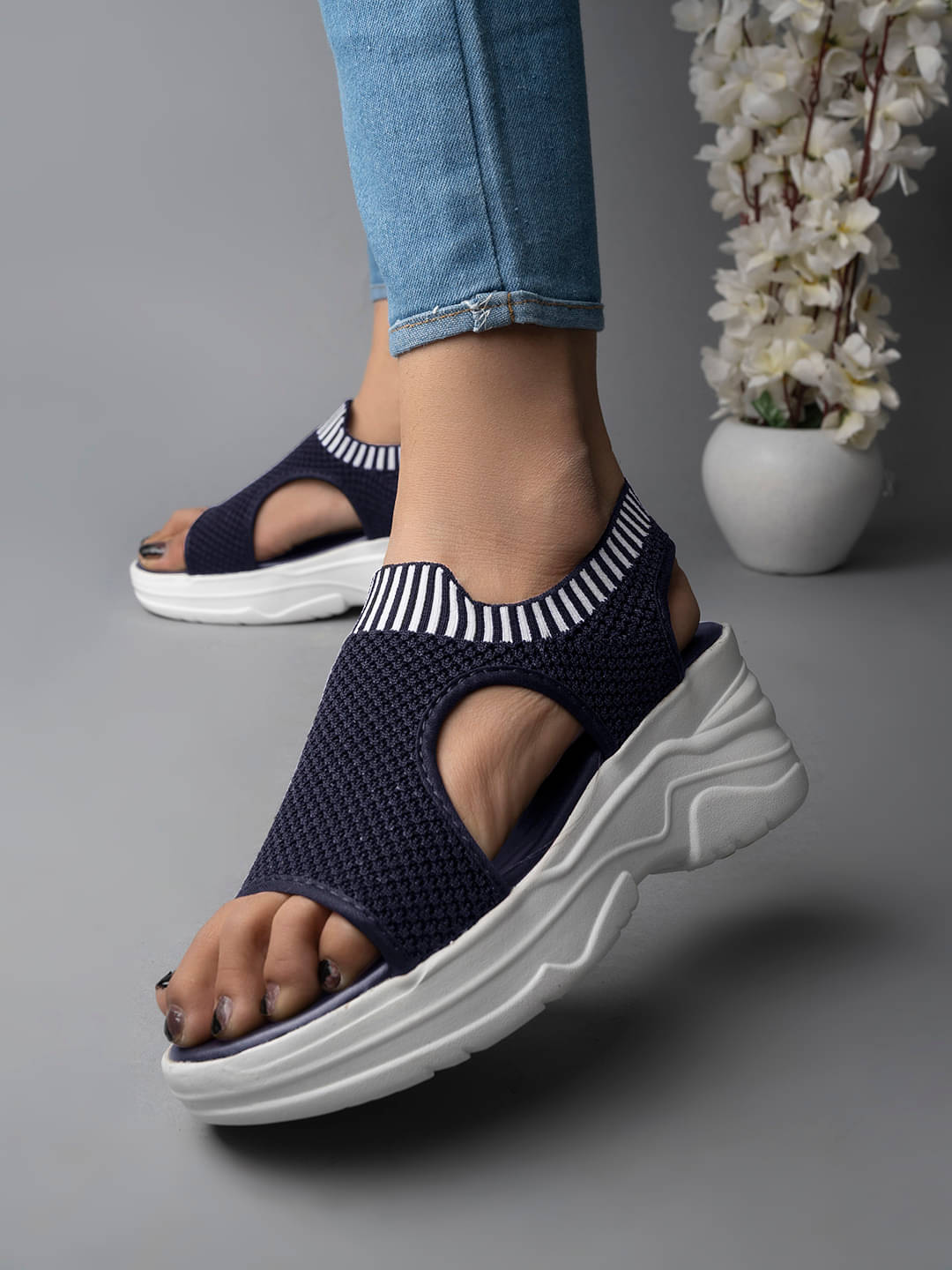     			Stylestry Blue Women's Sandal Heels
