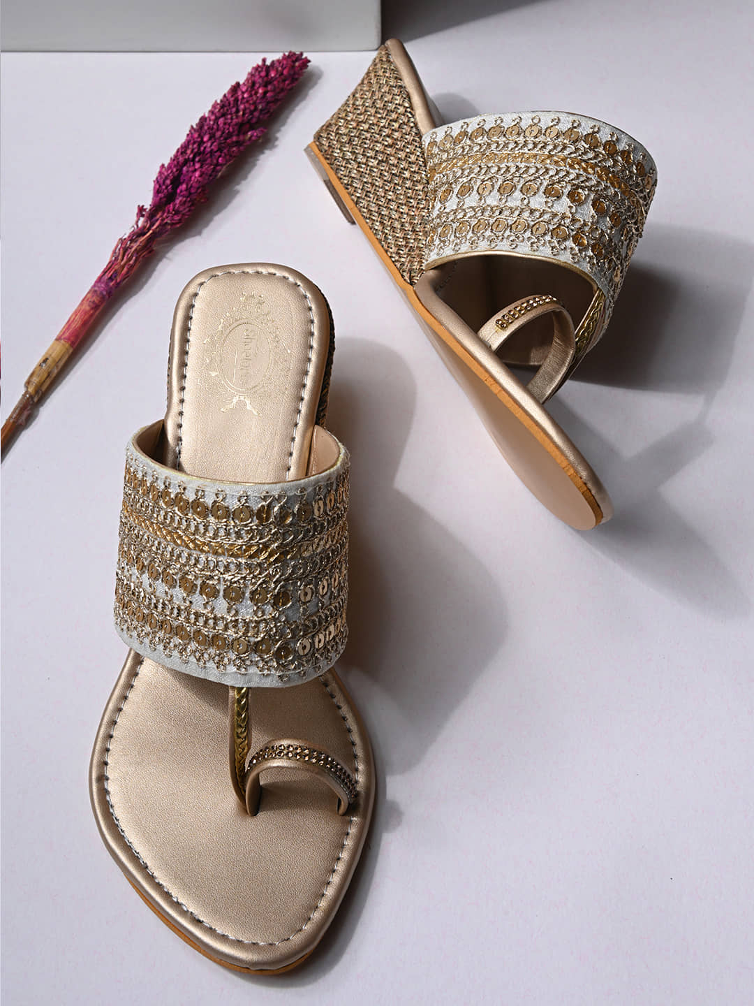 Stylestry Gold Women's Sandal Heels - Heels | Buy online on ZillyBuy