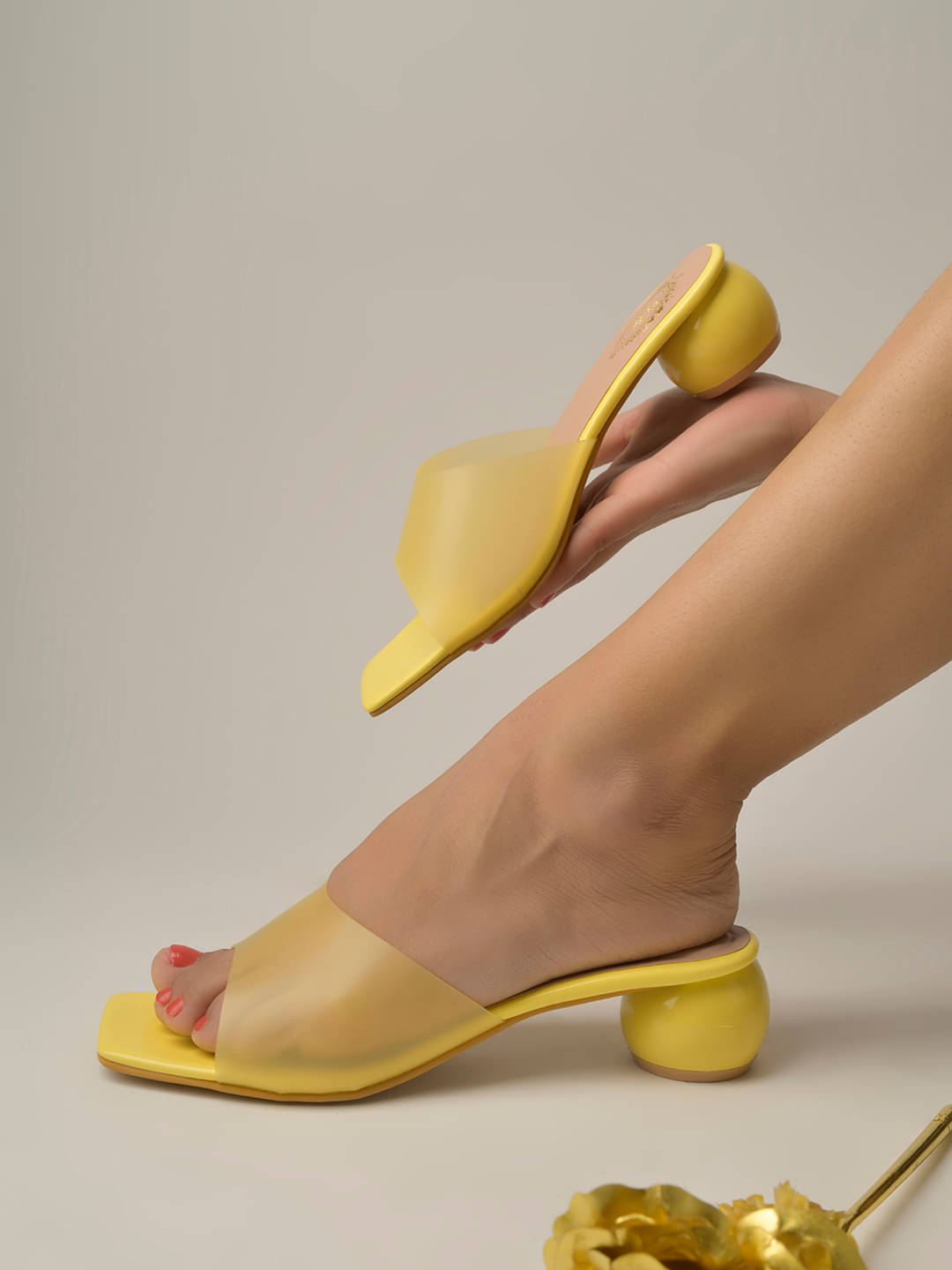 Stylestry Yellow Women's Sandal Heels Stylestry Yellow Women's Sandal Heels