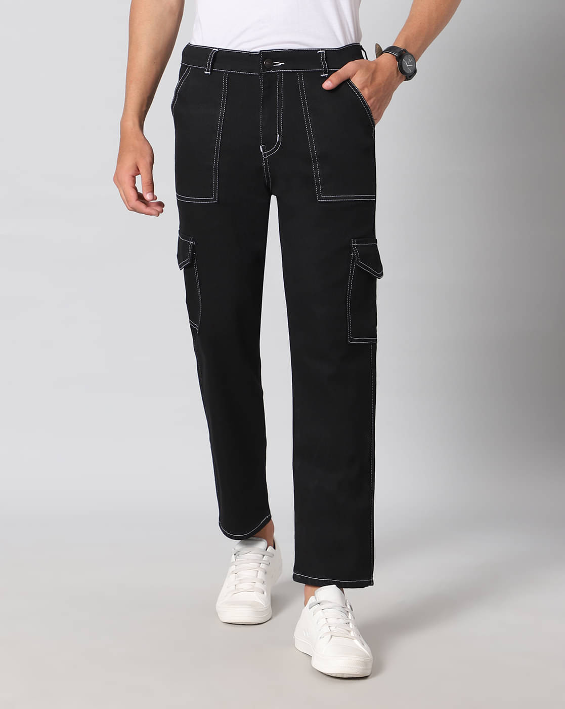     			ARBIA FUNKI Straight Basic Men's Jeans - Black ( Pack of 1 )