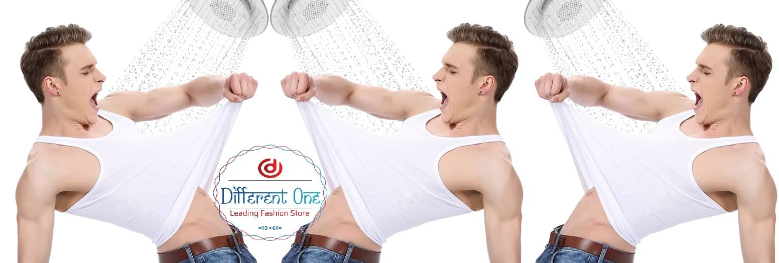    			D1 DIFFERENT ONE Pack of 3 Cotton Basic Vest For Men ( White )