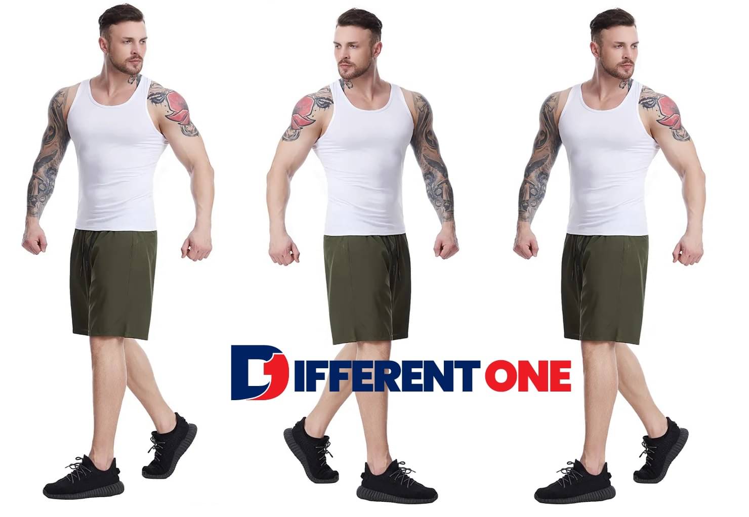     			D1 DIFFERENT ONE Pack of 3 Cotton Basic Vest For Men ( White )