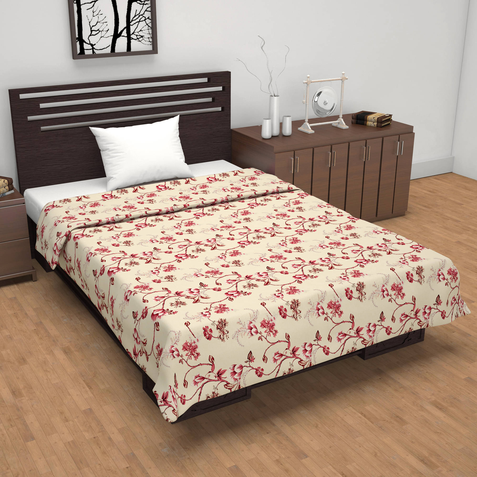     			DIVINE CASA Cotton Floral Single Bed Dohar - ( )
