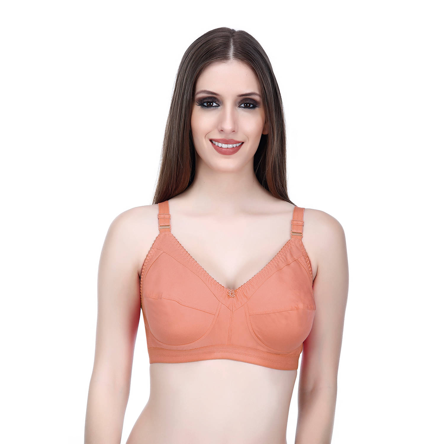 Elina Pack of 1 Cotton Non Padded Minimizer Bra For Women ( Rust ) Elina Pack of 1 Cotton Non Padded Minimizer Bra For Women ( Rust )