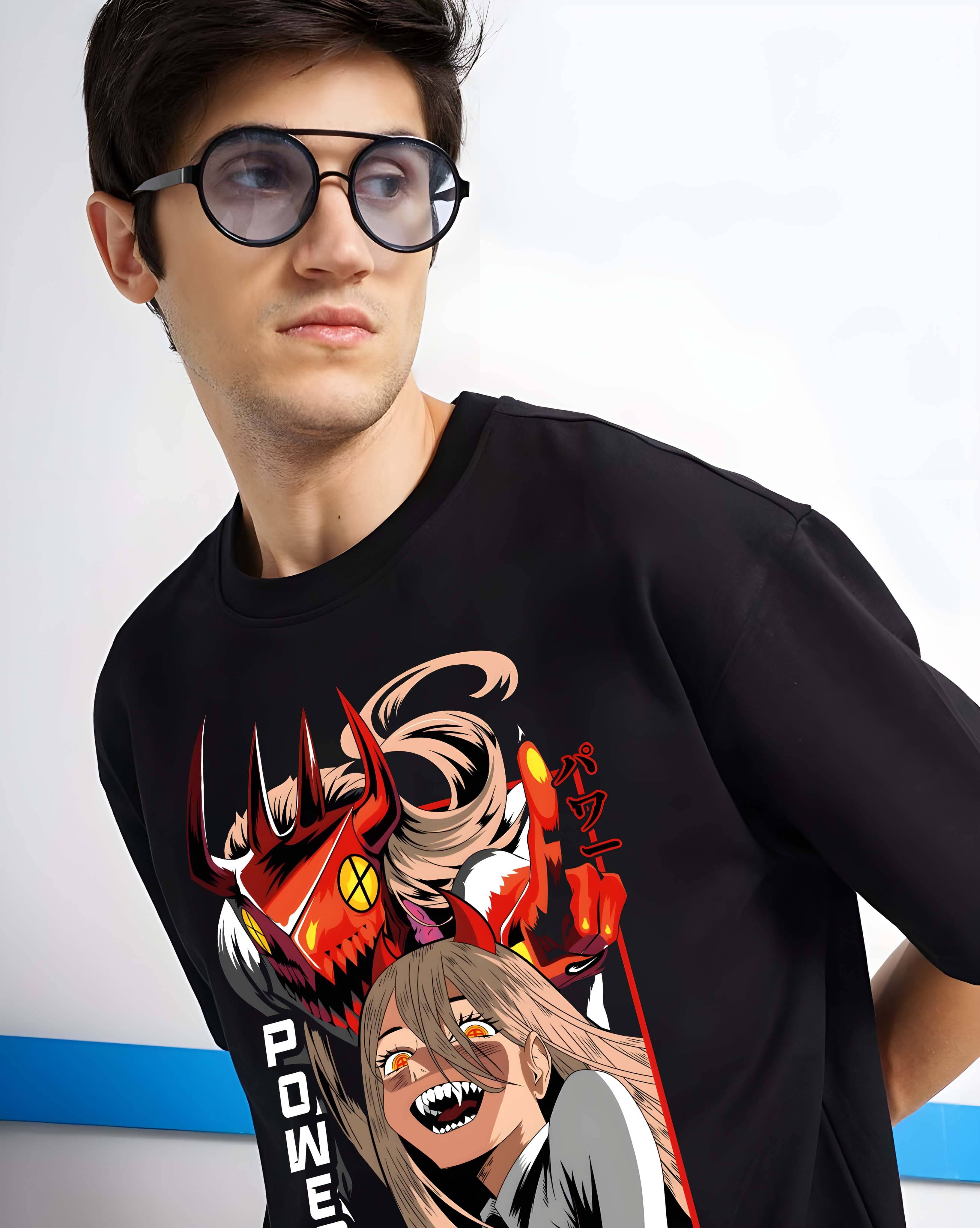 Kaido Cotton Blend Oversized Fit Printed Half Sleeves Men's Round T-Shirt - Black ( Pack of 1 )     			Kaido Cotton Blend Oversized Fit Printed Half Sleeves Men's Round T-Shirt - Black ( Pack of 1 )