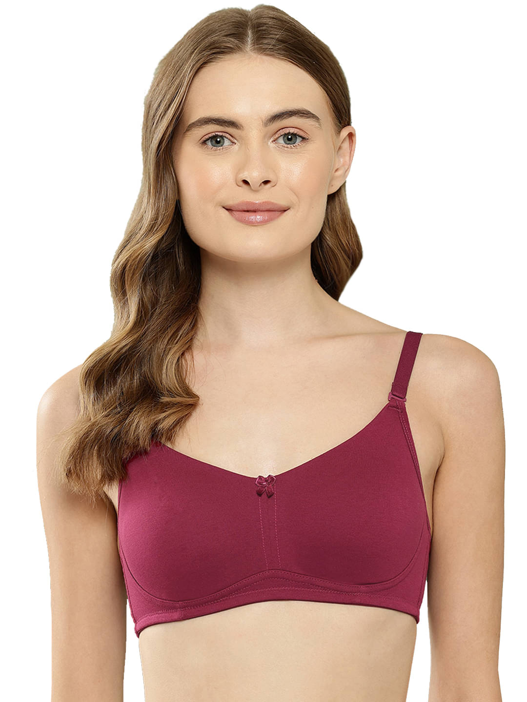 Leading Lady Pack of 1 Cotton Non Padded T-Shirt Bra For Women ( Maroon ) Leading Lady Pack of 1 Cotton Non Padded T-Shirt Bra For Women ( Maroon )