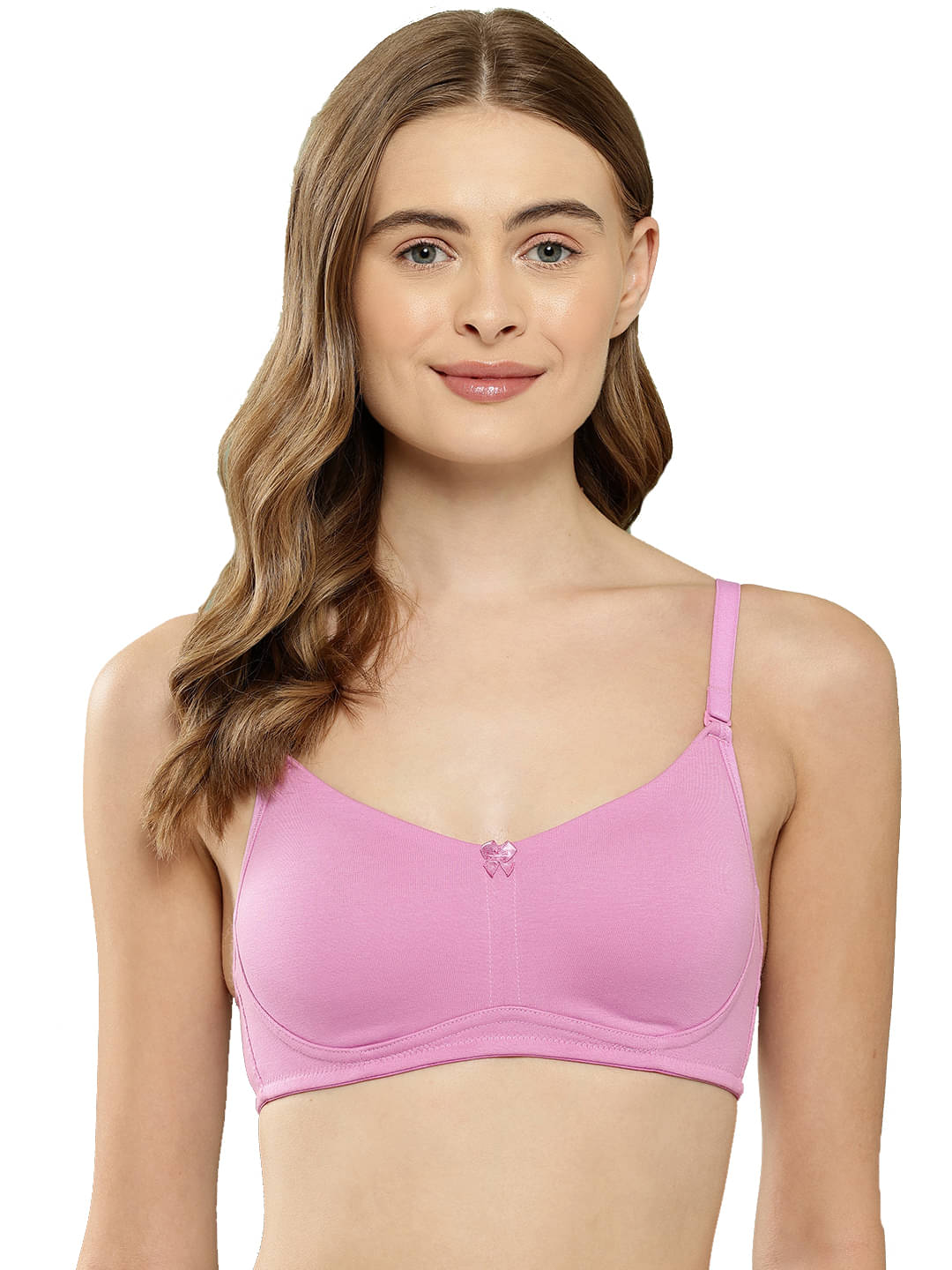 Leading Lady Pack of 1 Cotton Non Padded T-Shirt Bra For Women ( Pink ) Leading Lady Pack of 1 Cotton Non Padded T-Shirt Bra For Women ( Pink )