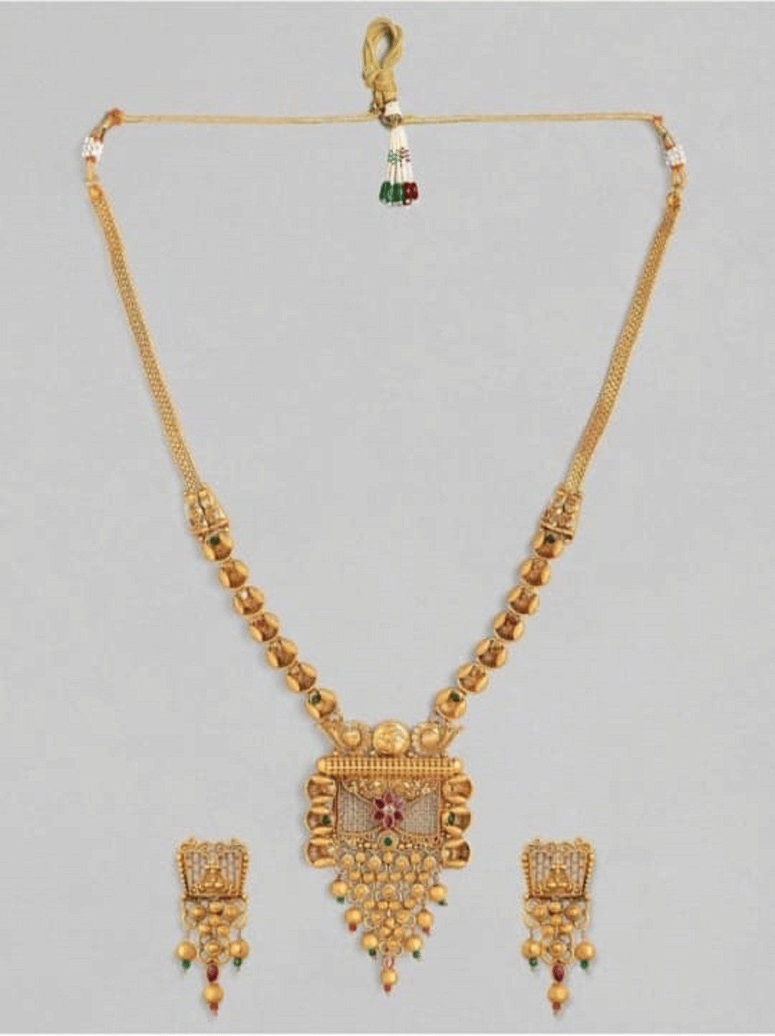 RIENTA JWL Golden Alloy Necklace Set ( Pack of 1 )