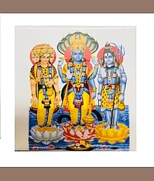 SHOP BY ROOM Ceramic Panch Mukhi Lord Brahma, Lord Shiva, Lord Vishnu Tiles for Home Entrance, Temple, Office - 6 x 6 Inch