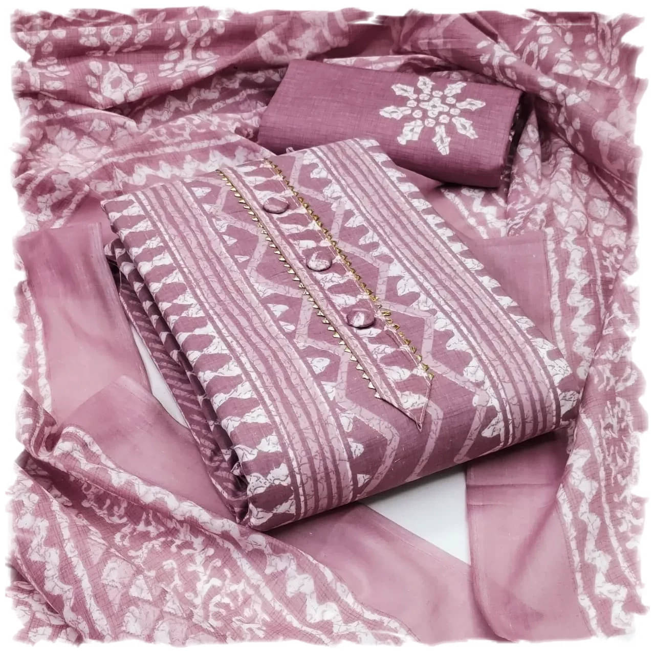     			Sidhidata Unstitched Cotton Blend Printed Dress Material - Multicolor ( Pack of 1 )