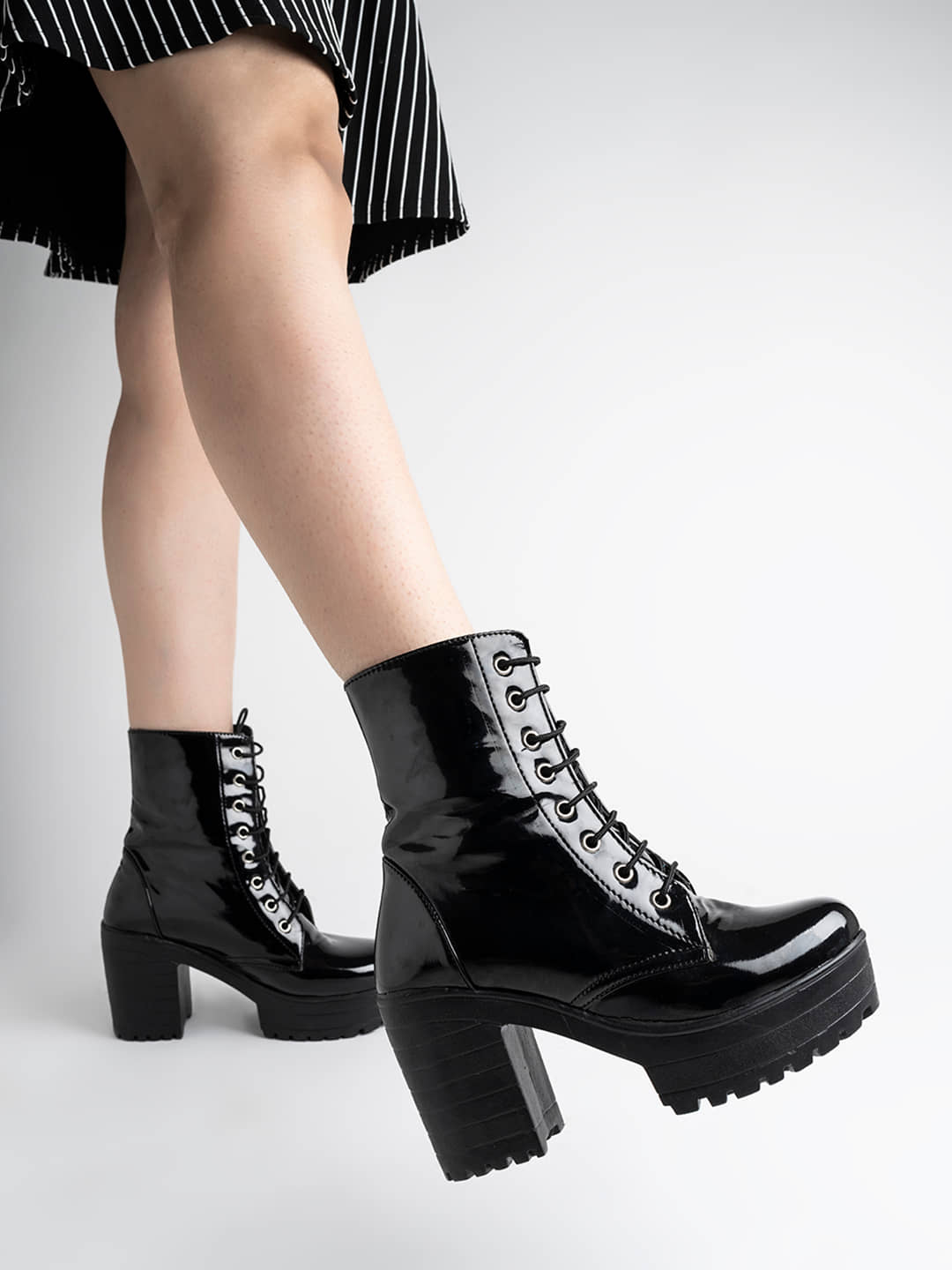 Stylestry Black Women's Ankle Length Boots