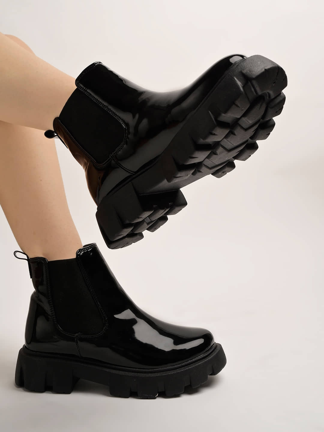 Stylestry Black Women's Ankle Length Boots