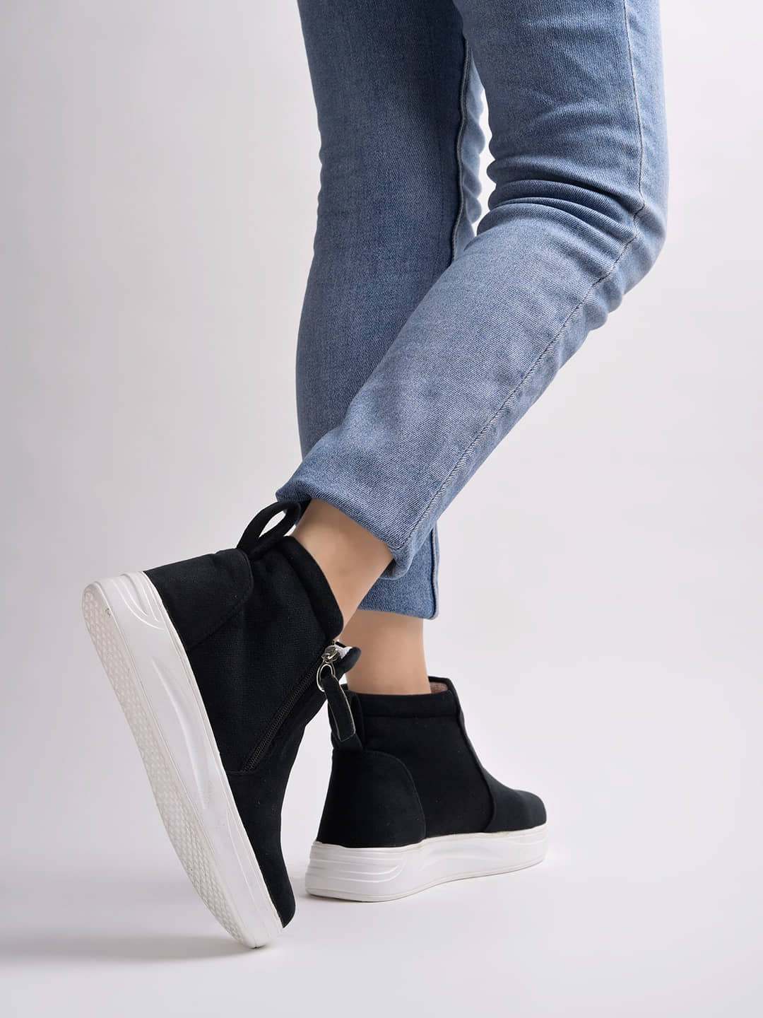 Stylestry Black Women's Ankle Length Boots