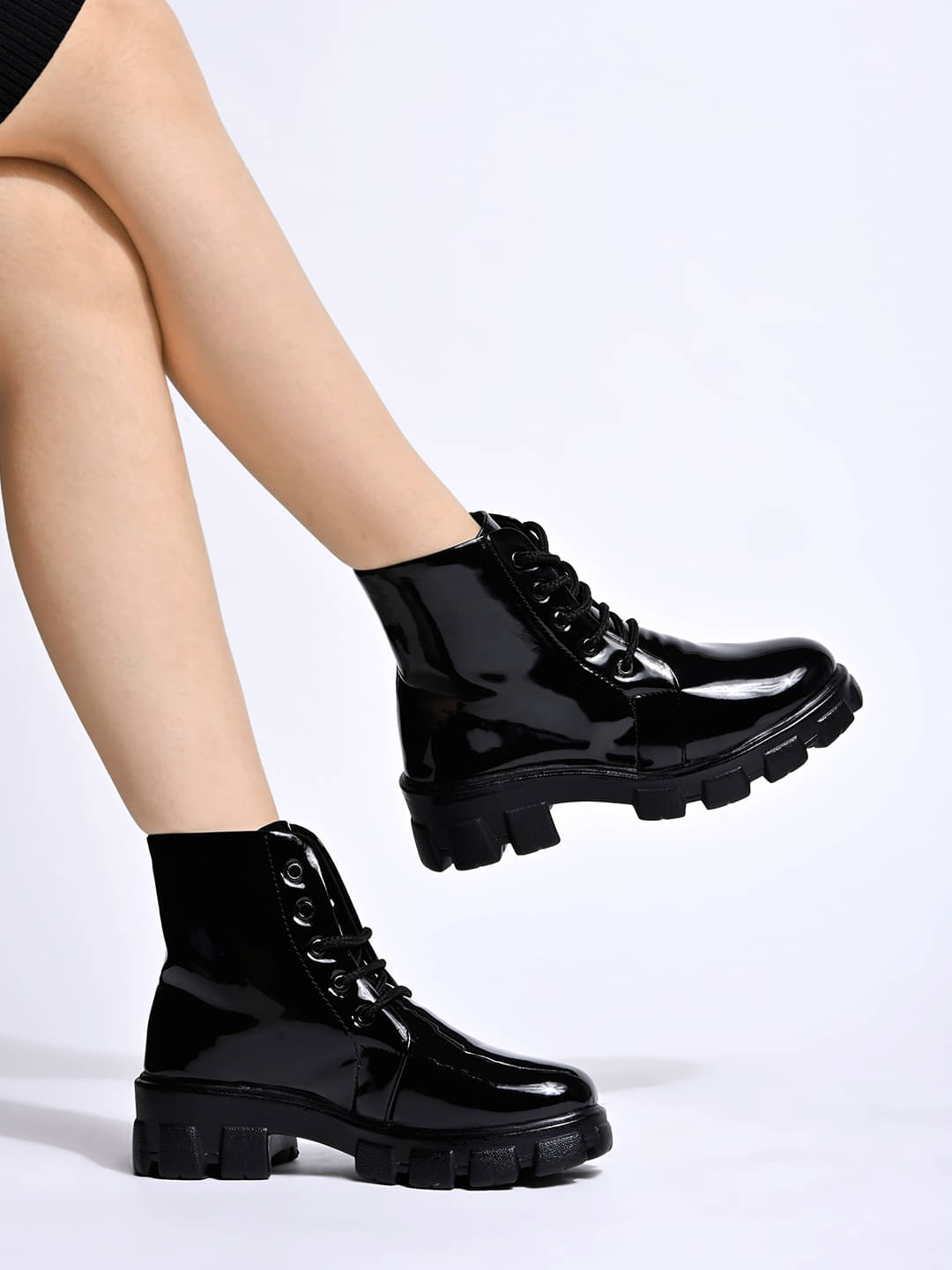     			Stylestry Black Women's Ankle Length Boots
