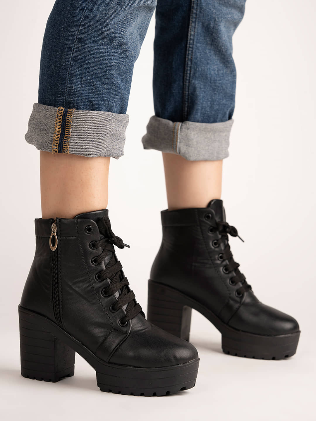 Stylestry Black Women's Ankle Length Boots