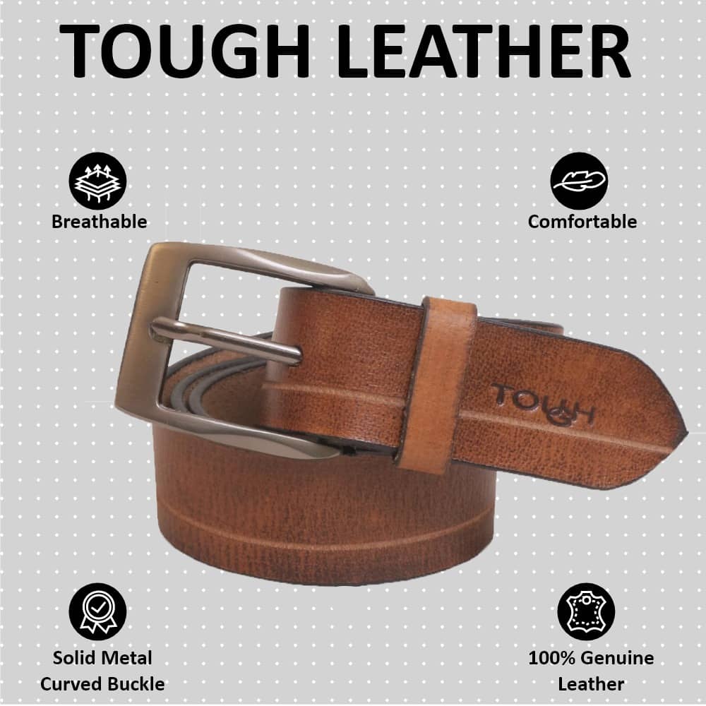 Tough - Tan Leather Men's Formal Belt ( Pack of 1 )
