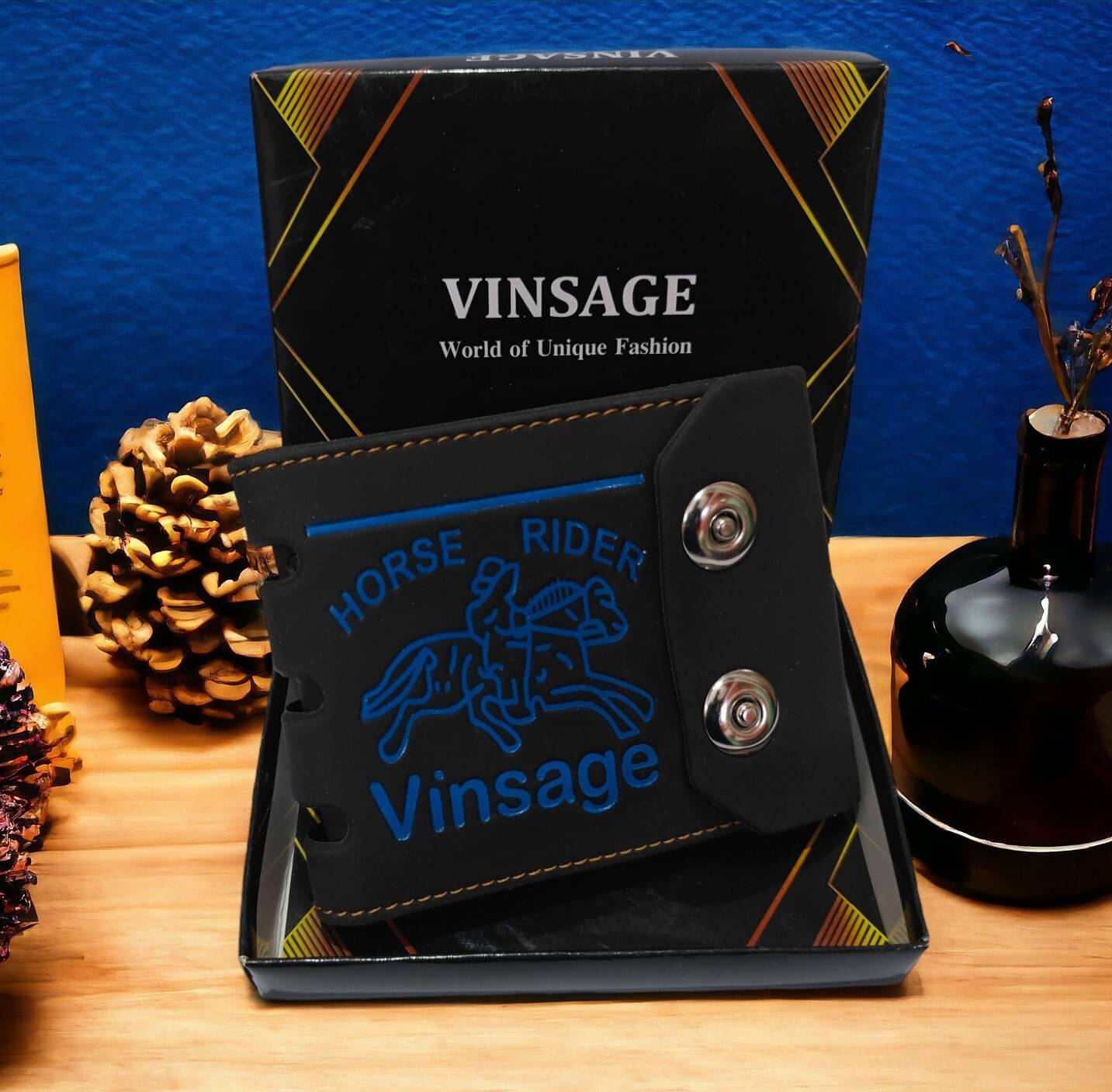    			VINSAGE Black PU Men's Anti-theft Wallet ( Pack of 1 )
