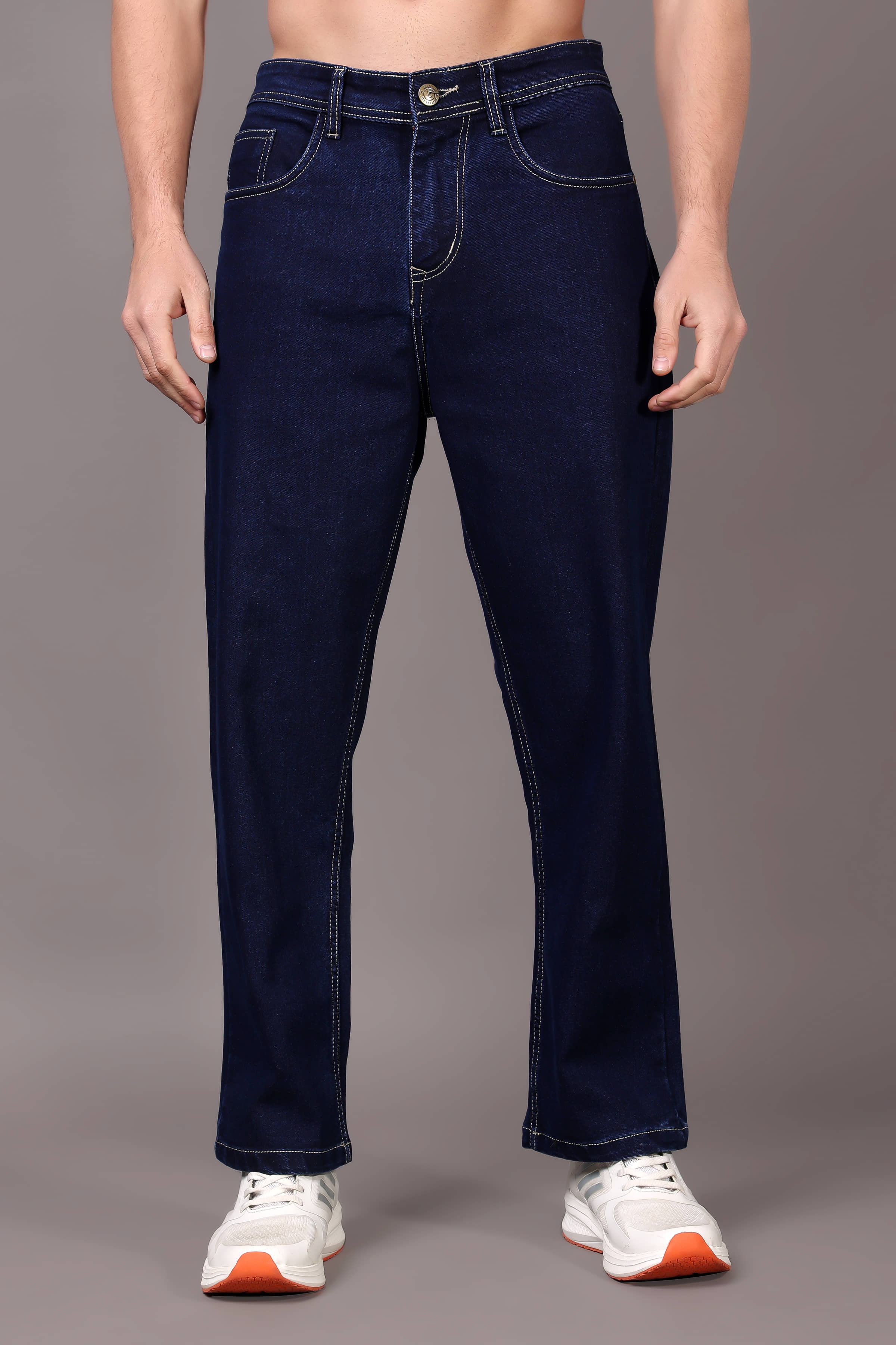ZAYSH Basic Men's Jeans - Dark Blue ( Pack of 1 ) - Jeans | Buy online on ZillyBuy
