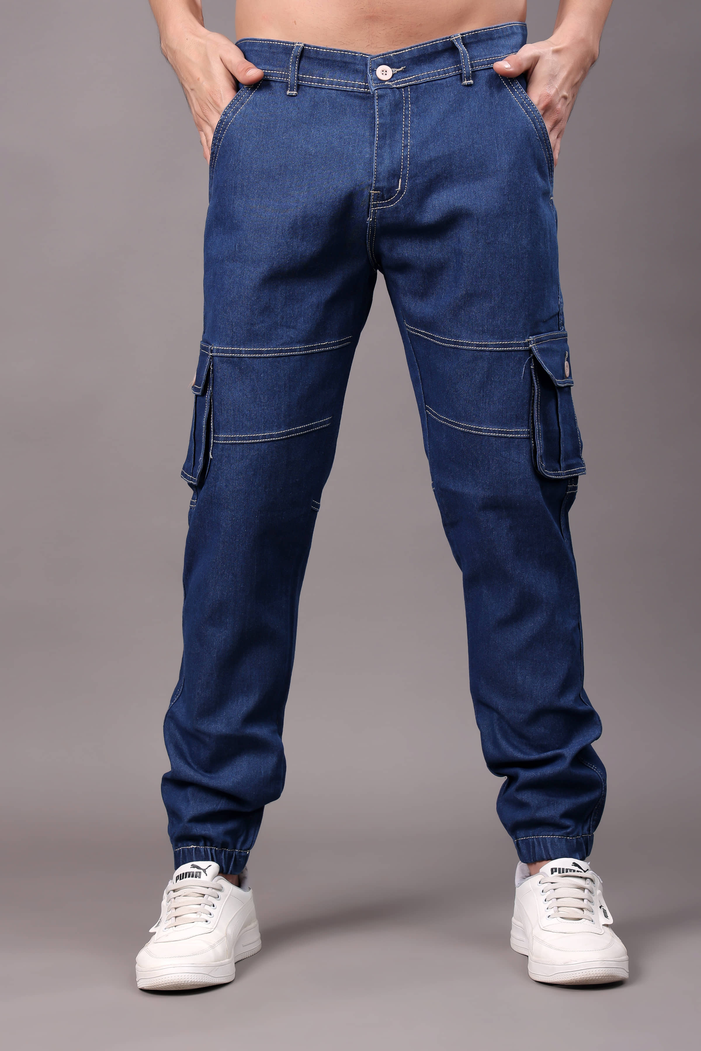 ZAYSH Regular Fit Jogger Men's Jeans - Dark Blue ( Pack of 1 ) - Jeans | Buy online on ZillyBuy
