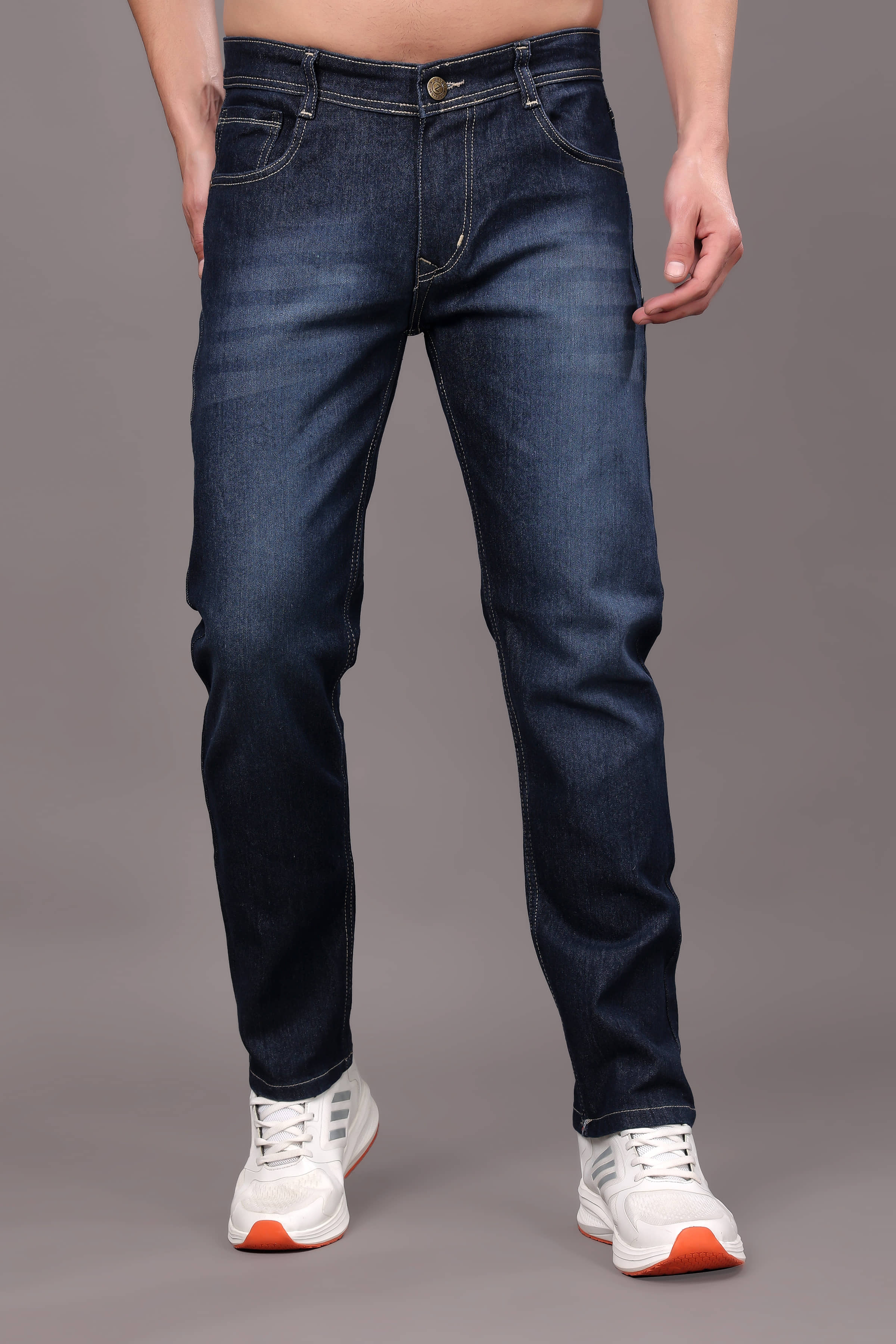 ZAYSH Relaxed Washed Men's Jeans - Dark Blue ( Pack of 1 ) - Jeans | Buy online on ZillyBuy