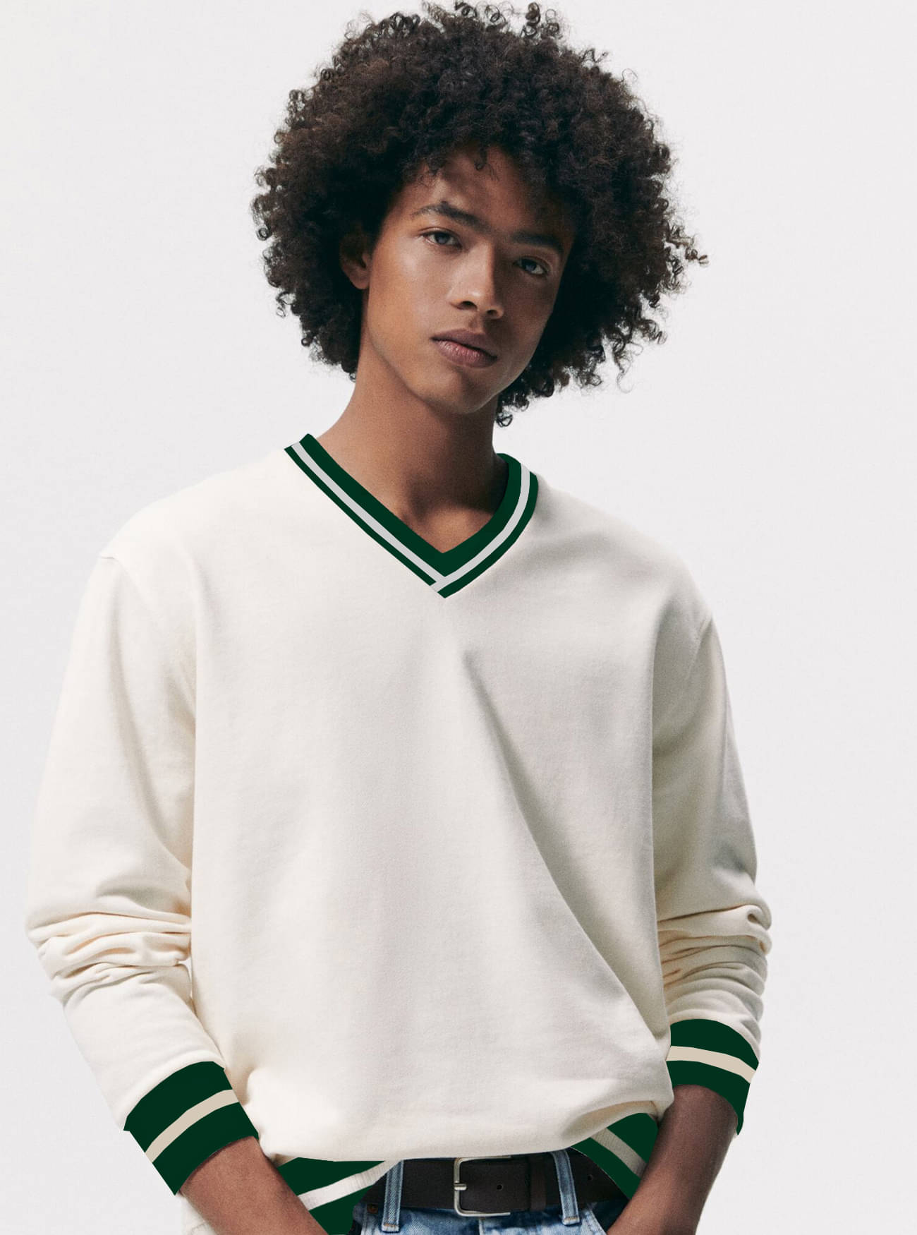 clafoutis Polyester Relaxed Fit Striped Full Sleeves Men's V-Neck T-Shirt - White ( Pack of 1 )     			clafoutis Polyester Relaxed Fit Striped Full Sleeves Men's V-Neck T-Shirt - White ( Pack of 1 )