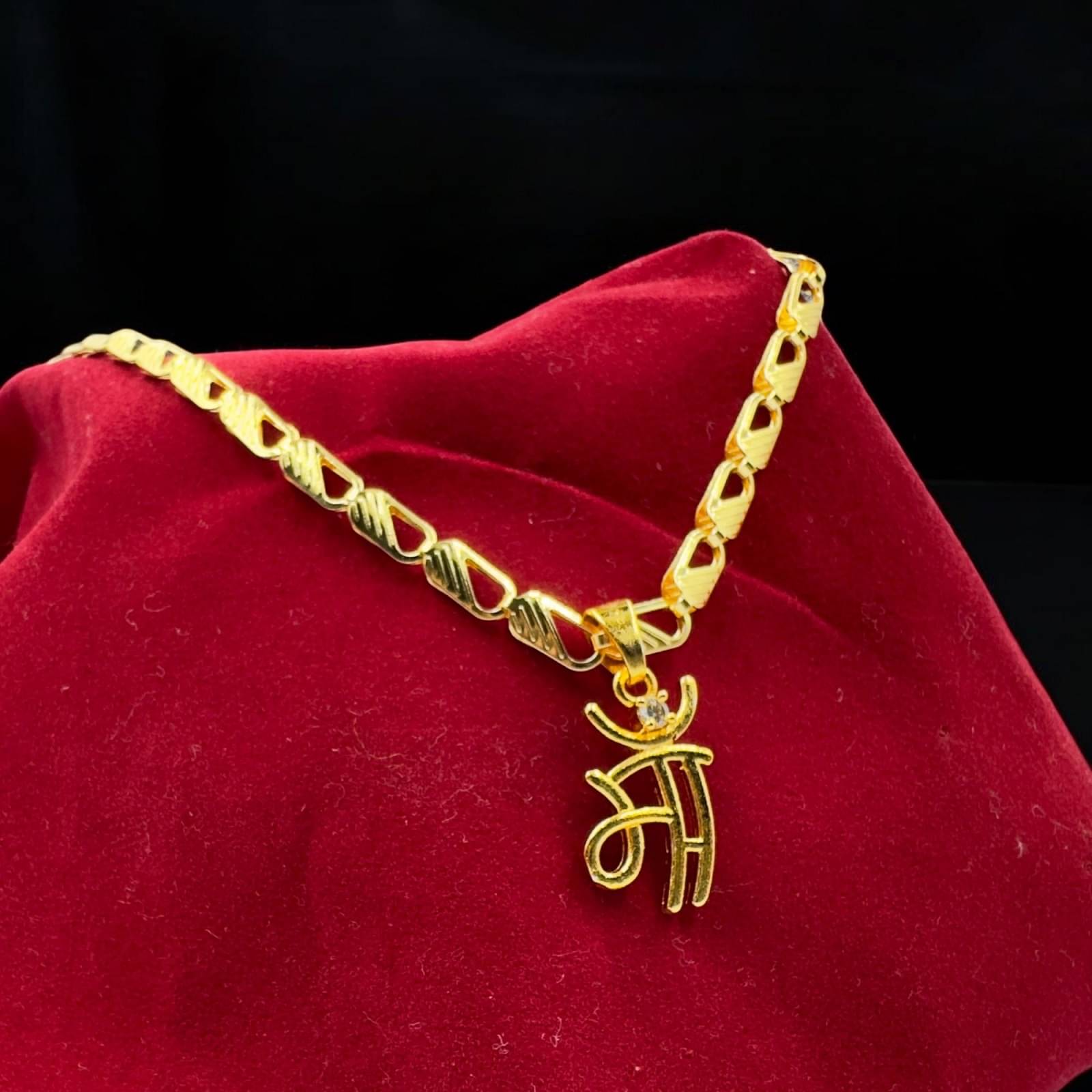 AKLINA Gold Religious Pendant With Chain ( Pack of 1 ) AKLINA Gold Religious Pendant With Chain ( Pack of 1 )