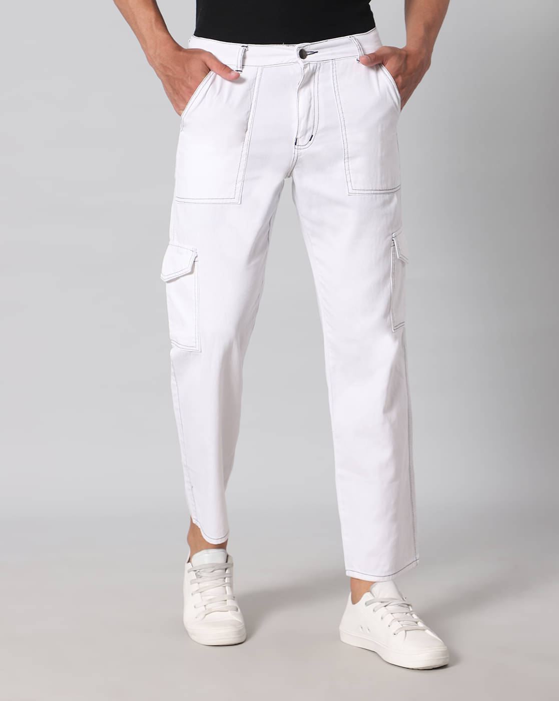     			ARBIA FUNKI Straight Washed Men's Jeans - White ( Pack of 1 )