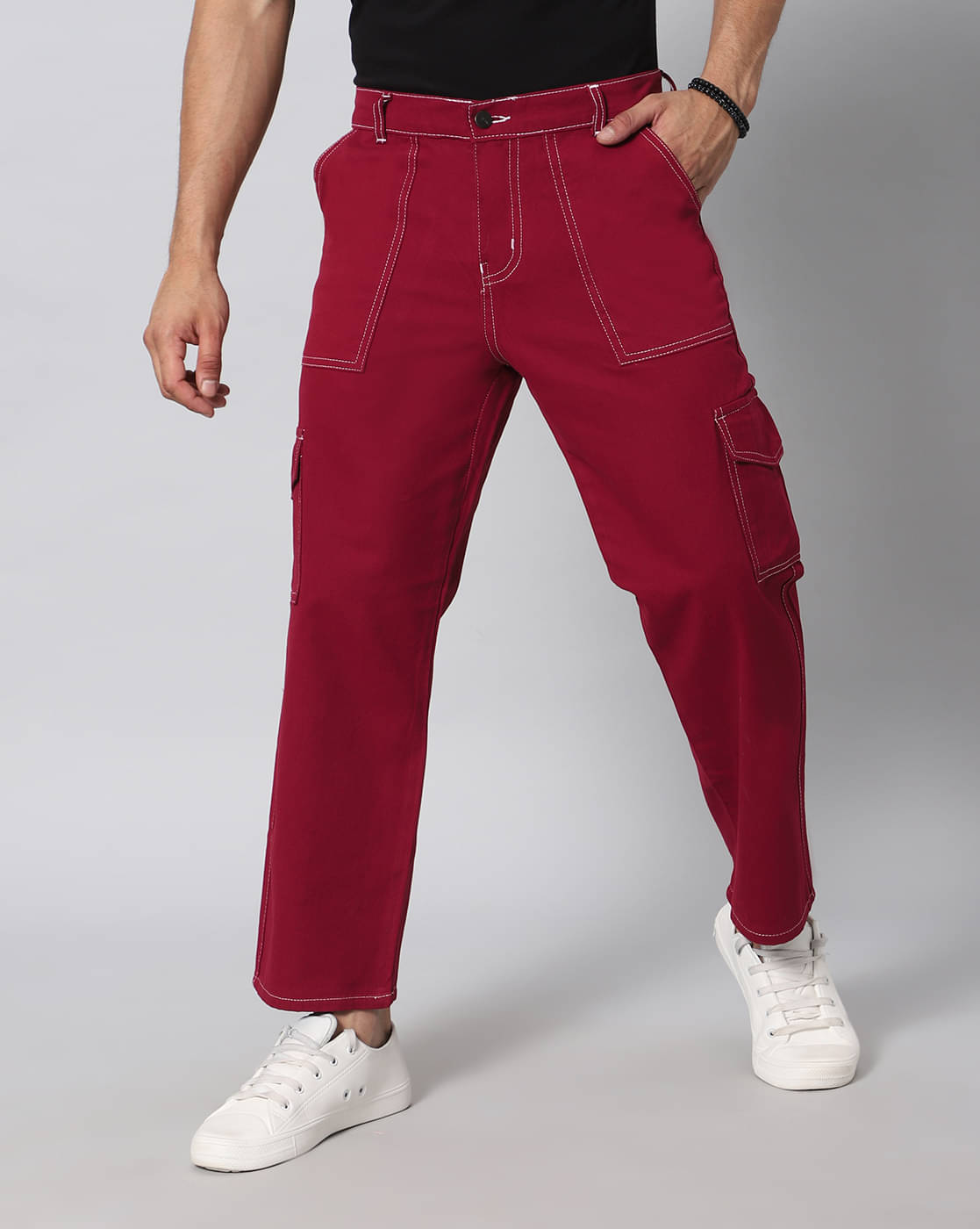     			ARBIA FUNKI Straight Washed Men's Jeans - Red ( Pack of 1 )