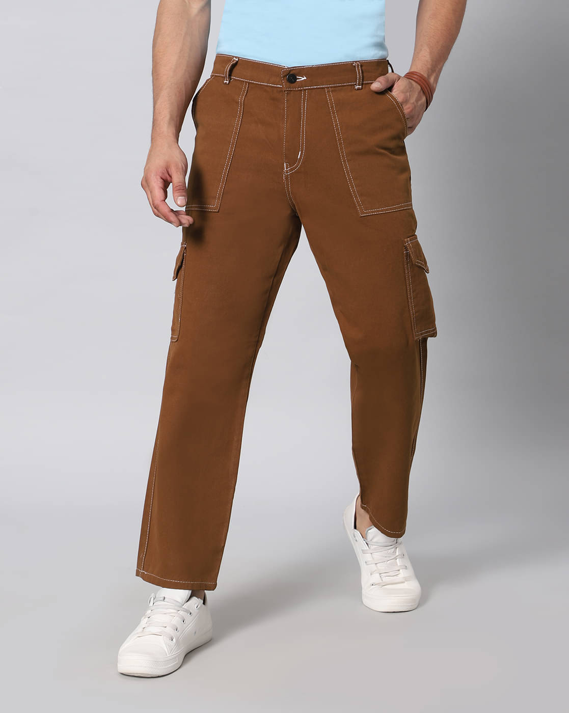     			ARBIA FUNKI Straight Washed Men's Jeans - Brown ( Pack of 1 )