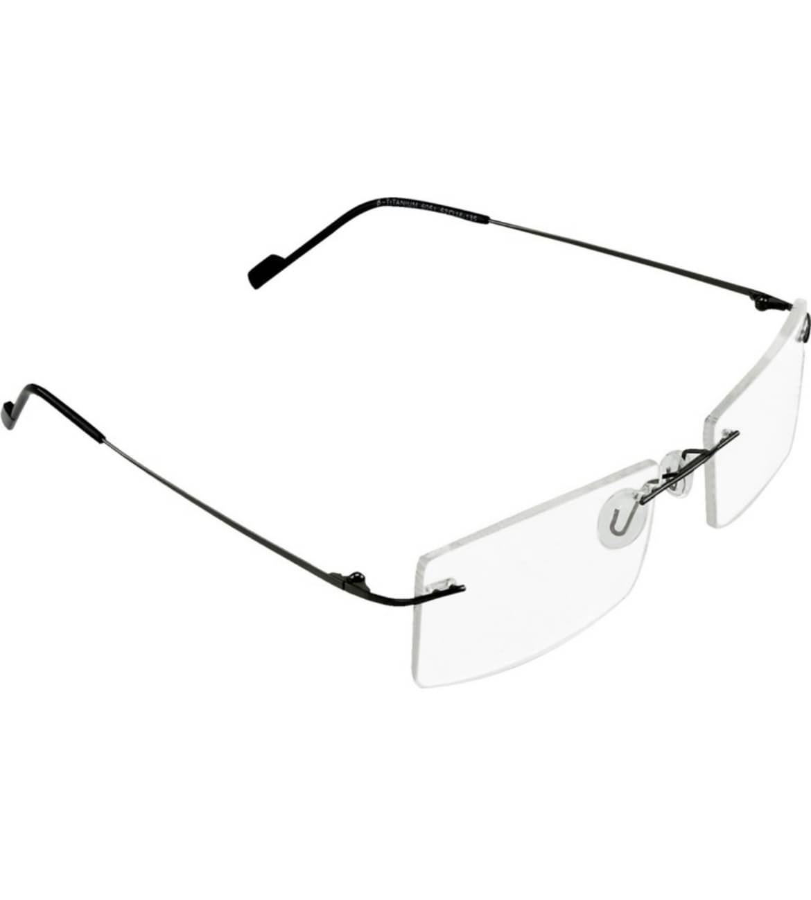     			Admire Black Rimless Rectangular Computer Glasses ( Pack of 1 )