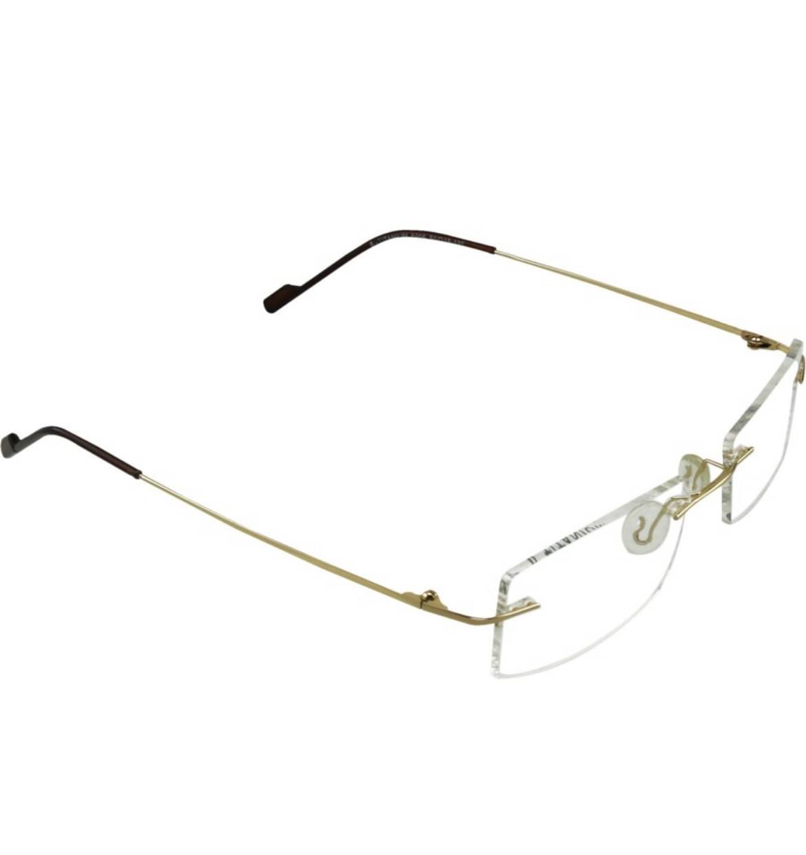     			Admire Gold Rimless Rectangular Computer Glasses ( Pack of 1 )