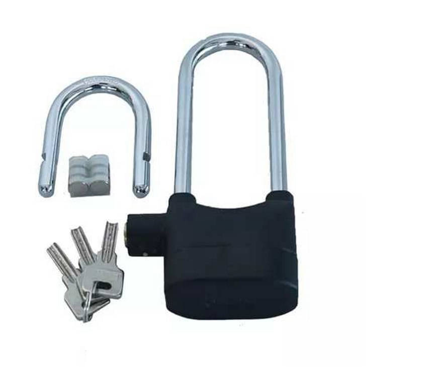 Alarm Security Lock With Motion Sensor And 3 Keys, Metallic Finish (Black) Alarm Security Lock With Motion Sensor And 3 Keys, Metallic Finish (Black)