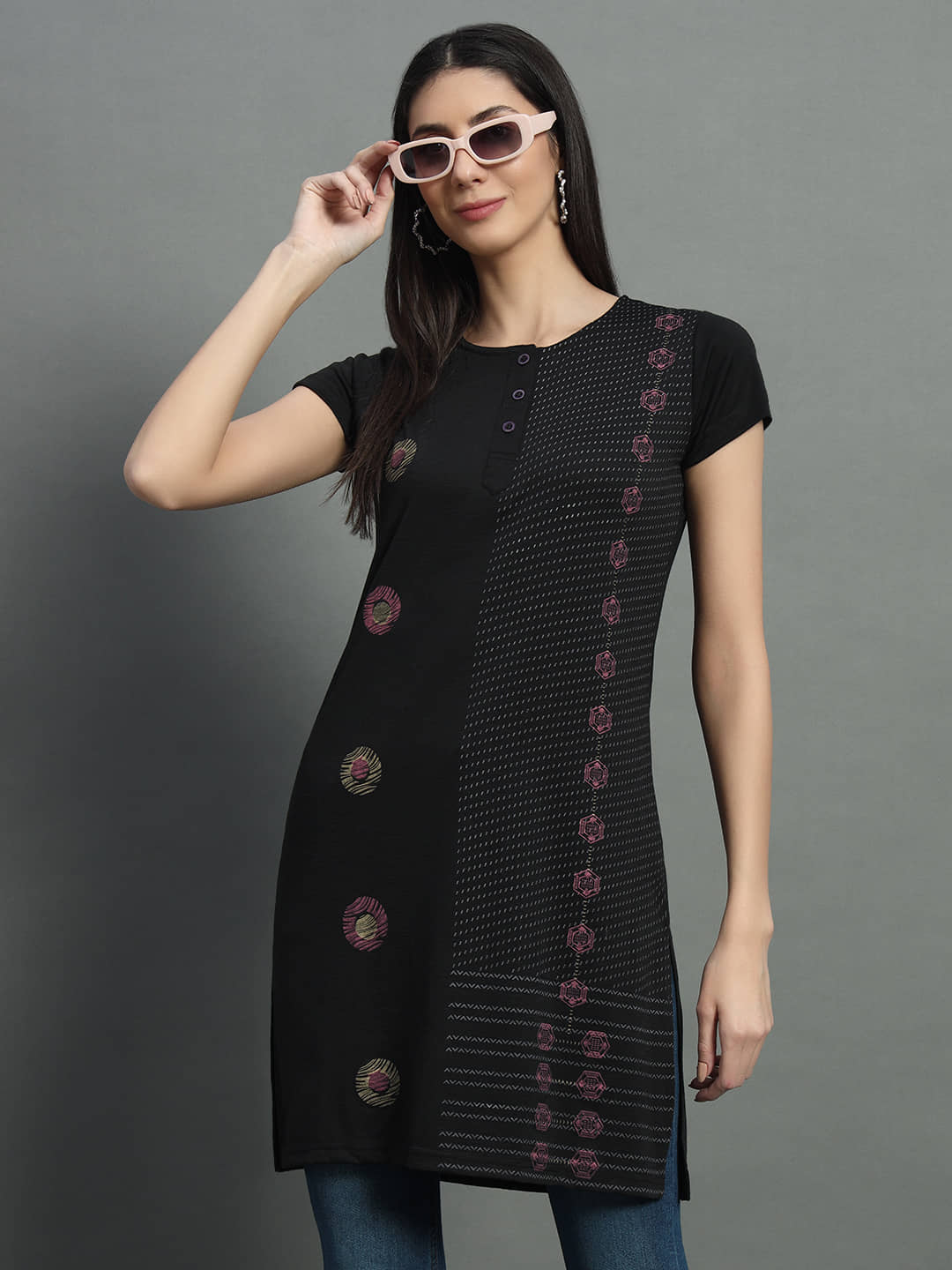 Cotton Blend Short Kurti For Women (Pack of 1) - Kurtis, Tunics | Buy online on ZillyBuy