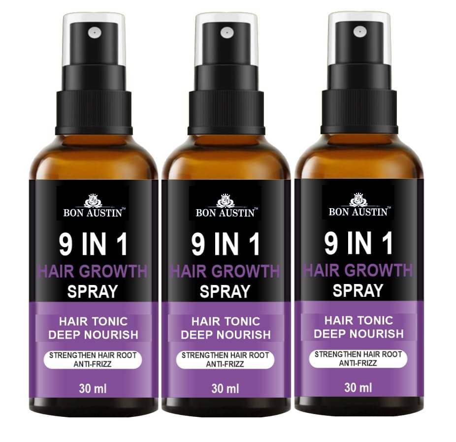 Bon Austin 9in1 HairGrowthSpray Hair Serum 30 mL Pack of 3 Bon Austin 9in1 HairGrowthSpray Hair Serum 30 mL Pack of 3