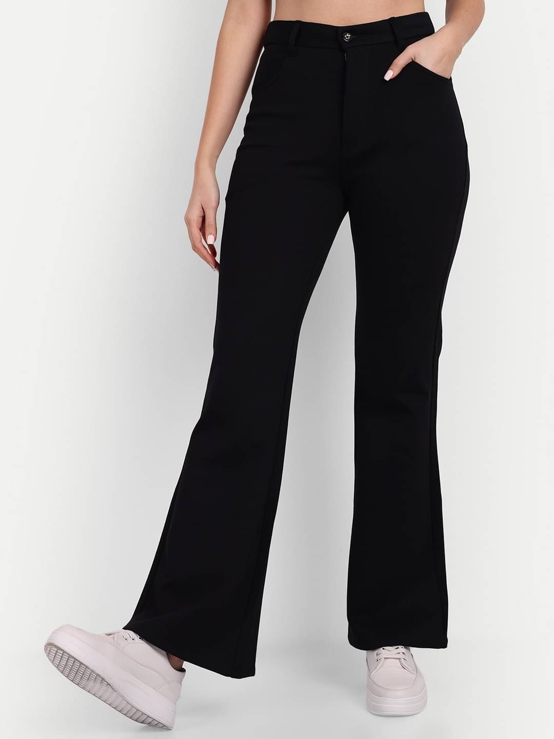     			Broadstar Pack of 1 Polyester Bootcut Women's Bootcut Pants ( Black )
