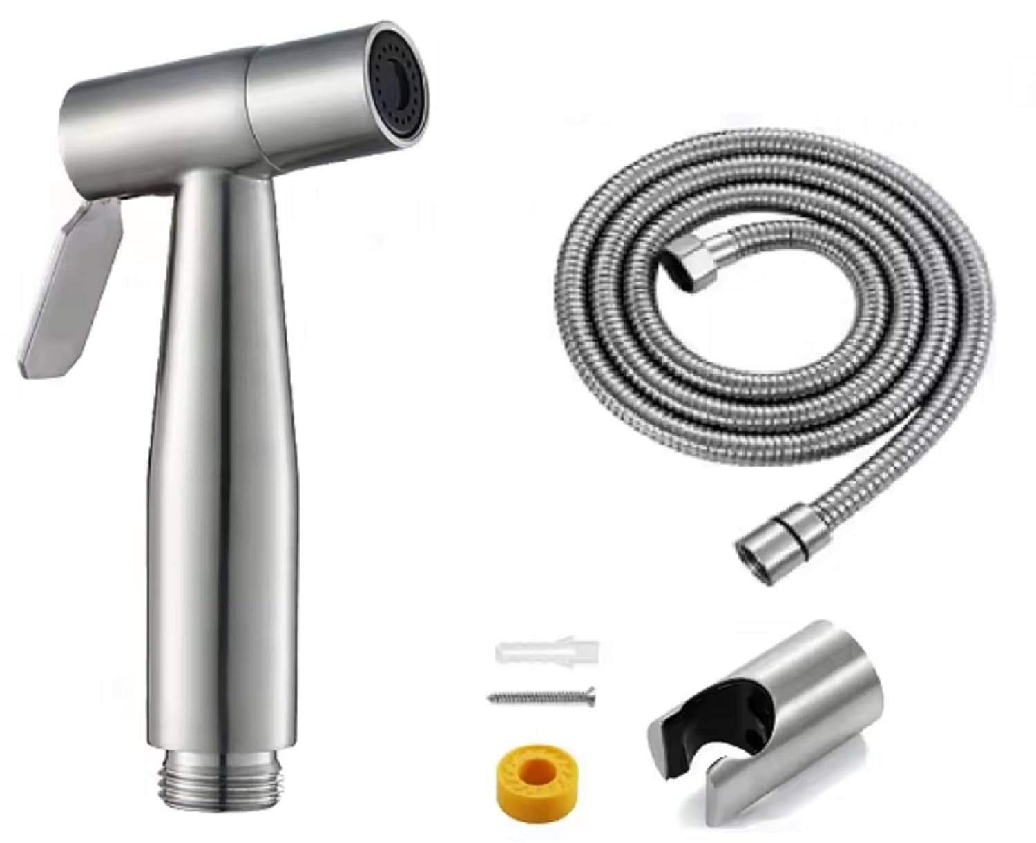 COSWARE SS-304 Grade Health Faucet with 1m HosePipe & Hook Stainless Steel Health Faucet (Water Sprayer) COSWARE SS-304 Grade Health Faucet with 1m HosePipe & Hook Stainless Steel Health Faucet (Water Sprayer)