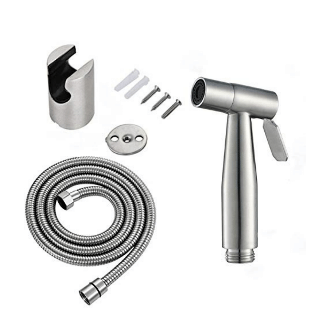 COSWARE SS-304 Jacko Health Faucet with 1m HosePipe & Hook Stainless Steel Health Faucet (Water Sprayer) COSWARE SS-304 Jacko Health Faucet with 1m HosePipe & Hook Stainless Steel Health Faucet (Water Sprayer)