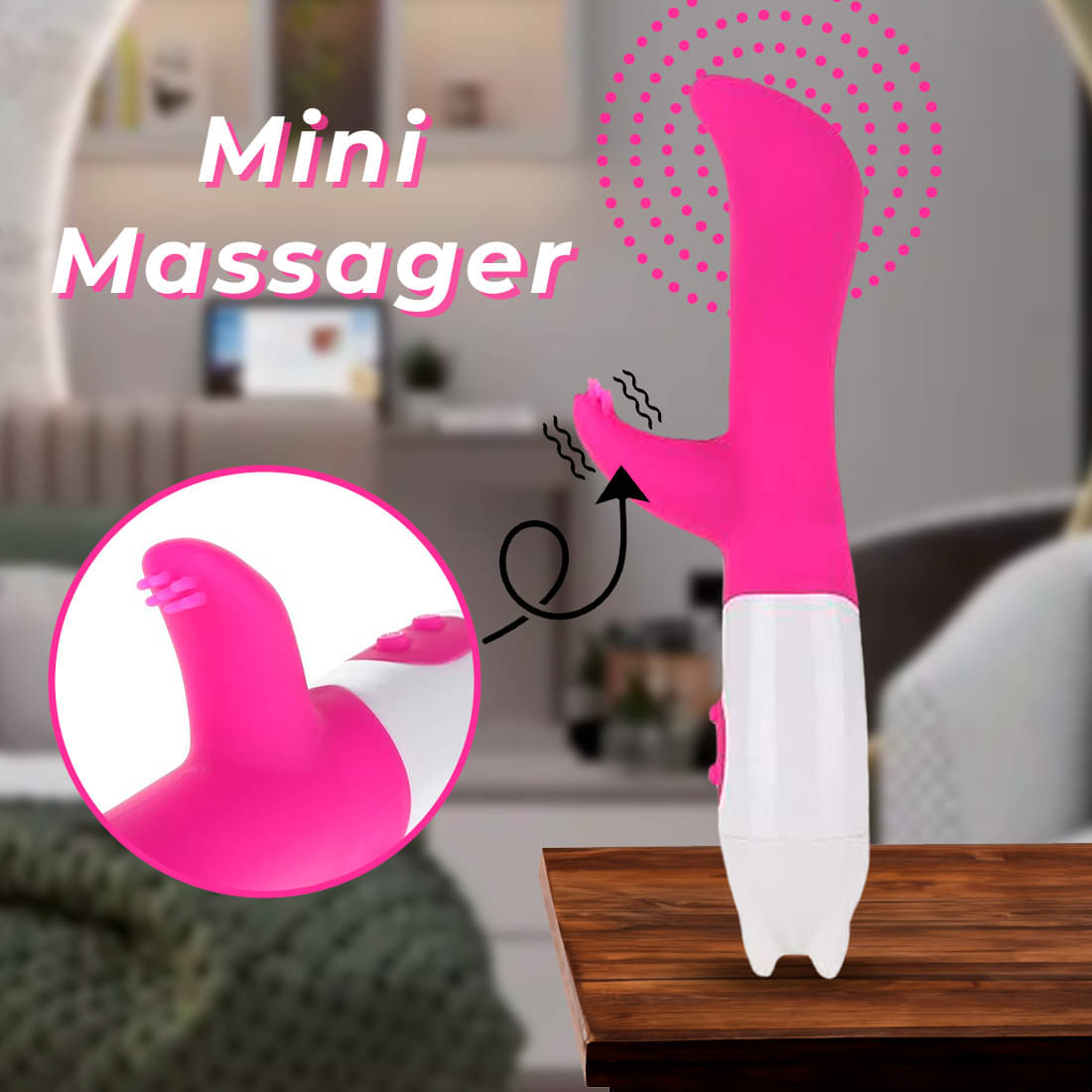     			Calmras Mini Rabbit Portable Manual Massager