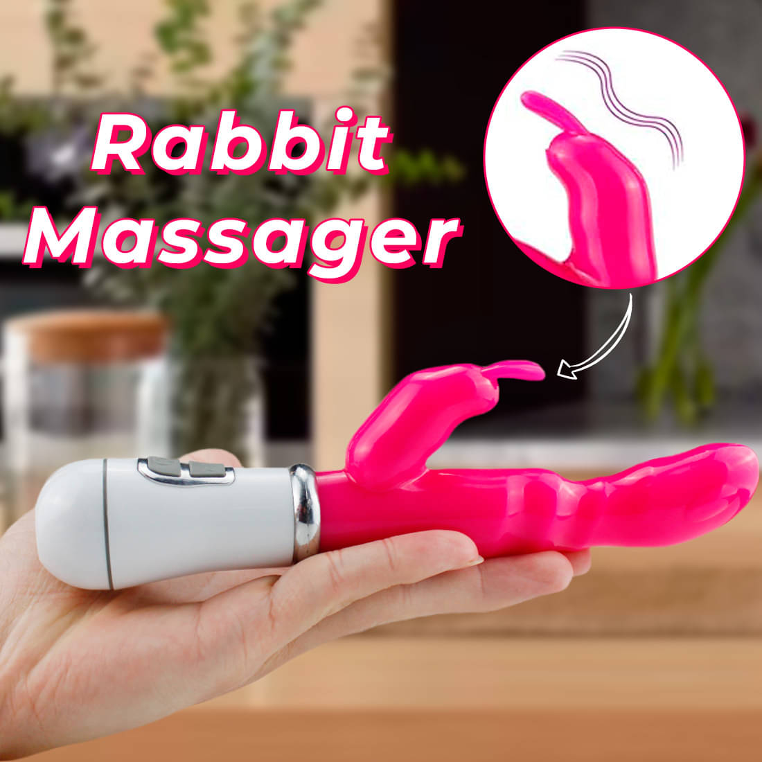     			Calmras Rabbit Portable Manual Massager