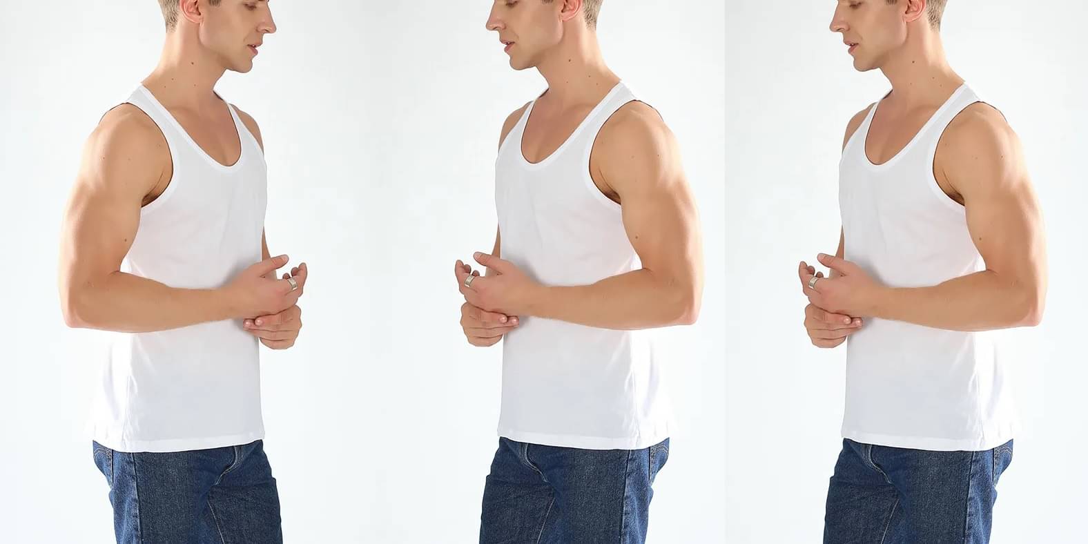 D1 DIFFERENT ONE Pack of 3 Cotton Basic Vest For Men ( White ) D1 DIFFERENT ONE Pack of 3 Cotton Basic Vest For Men ( White )