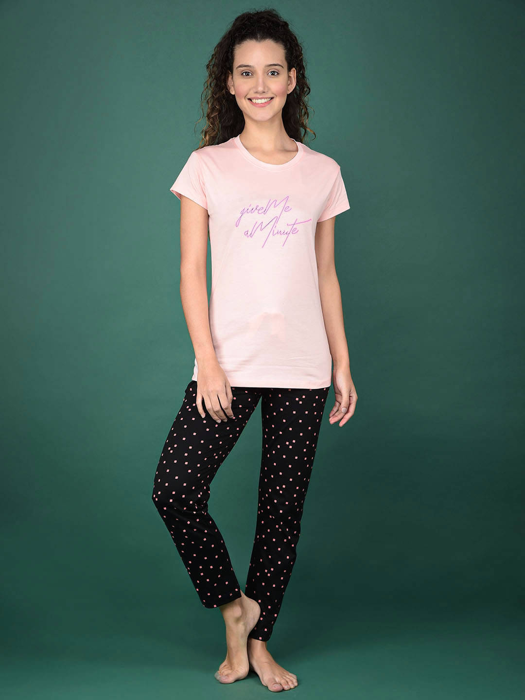 Dollar Missy Pink Cotton Blend Women's Nightwear Nightsuit Sets ( Pack of 1 ) Dollar Missy Pink Cotton Blend Women's Nightwear Nightsuit Sets ( Pack of 1 )