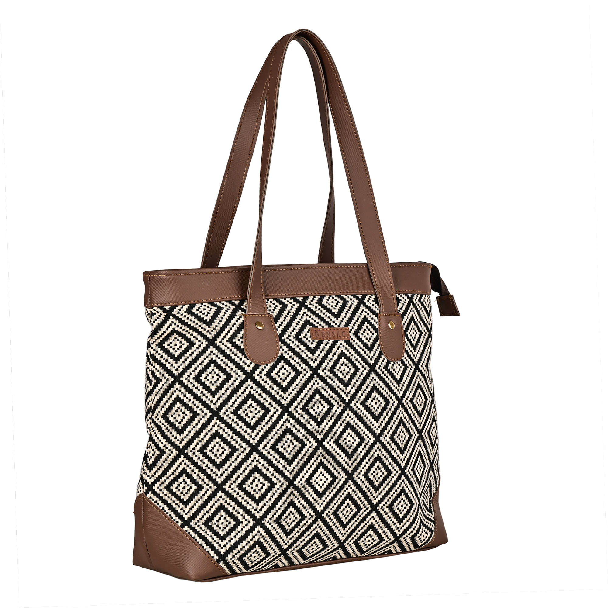     			ENSAC Tote Bag Cotton Set of 1 ( Brown )