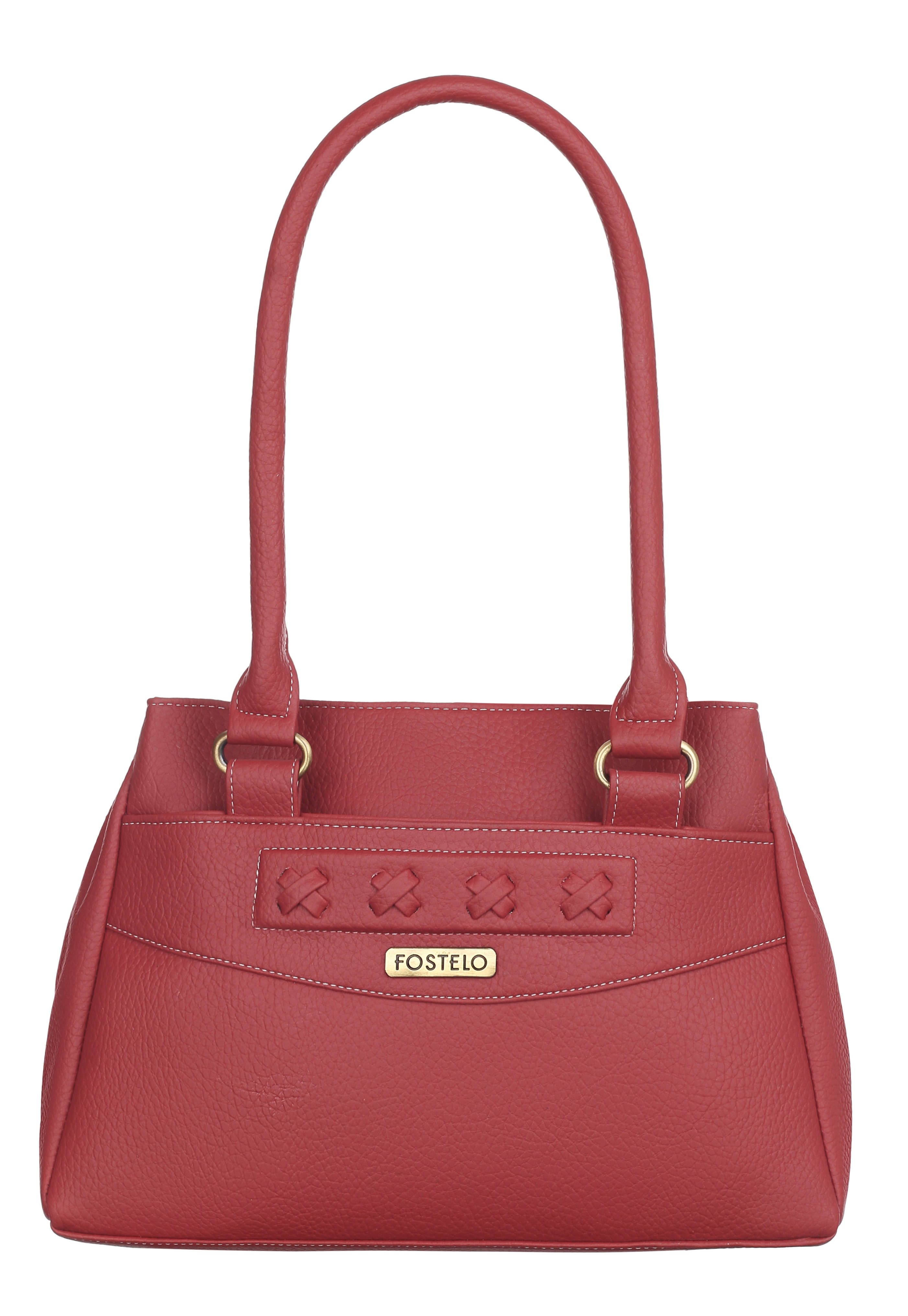     			Fostelo Shoulder Bag PU Set of 1 ( Maroon )