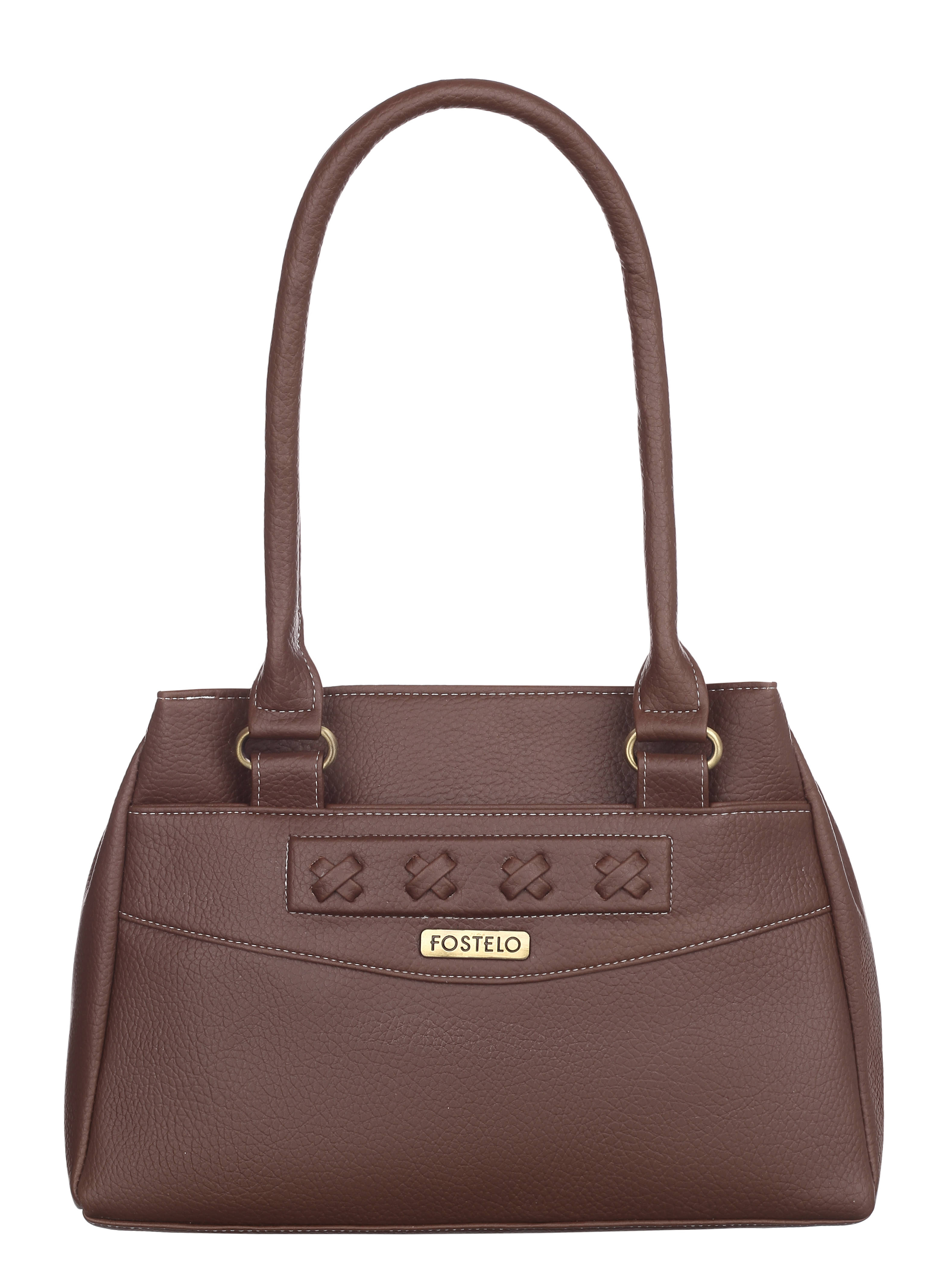     			Fostelo Shoulder Bag PU Set of 1 ( Brown )