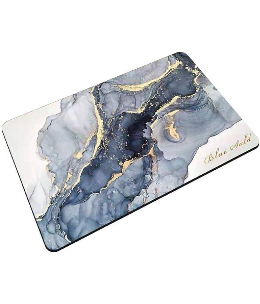     			GEEO Anti-skid Rubber Bath Mat 40x60 cm ( Pack of 1 ) - Blue