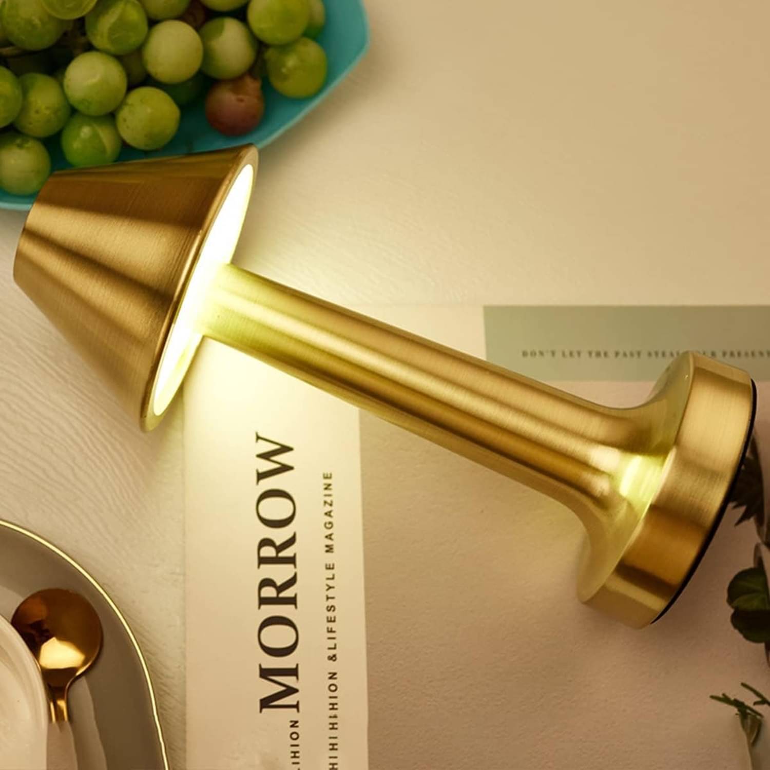     			Gjshop Gold Table Lamp ( Pack of 1 )