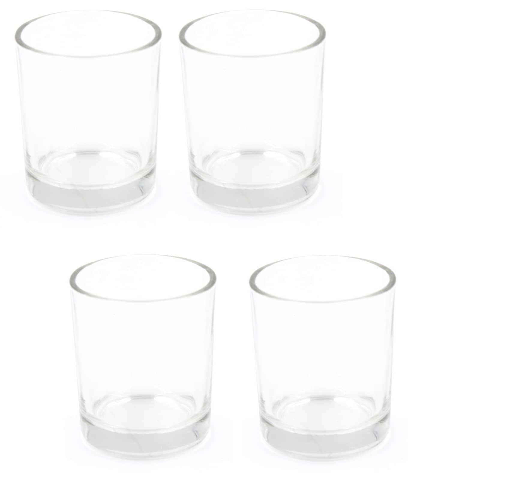 Green plant indoor Glasses Set of 4 PCS Glass Plain Shot Glasses 40 ml ( Pack of 4 ) Transparent