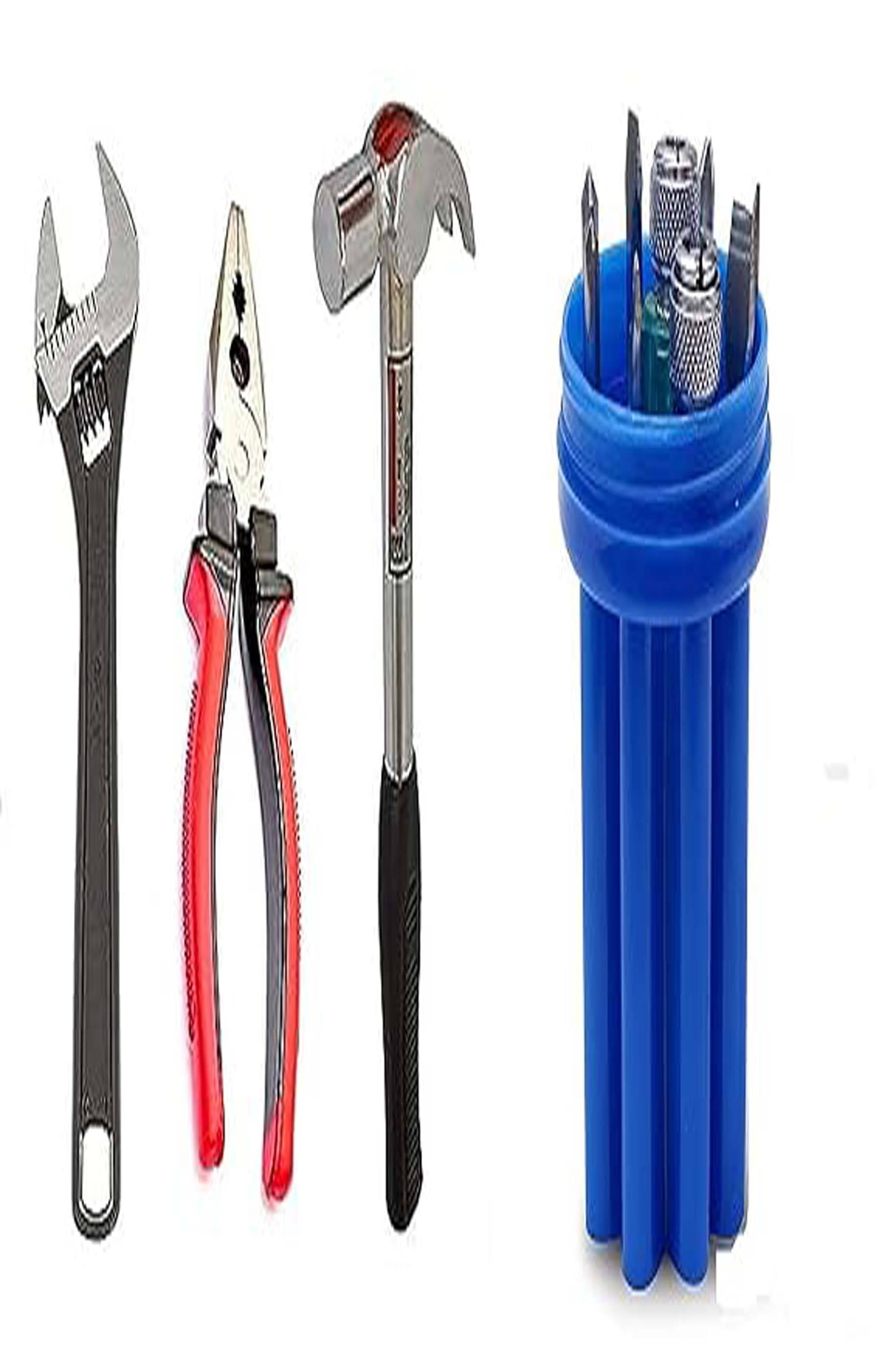     			Hand Tools Kit, Combination Pliers, Hammer, Wire Cutter, Tester, Screwdriver Set, for Home, Industrial, Electrician Use