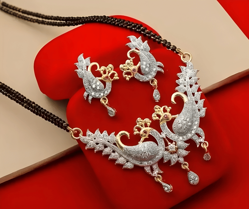     			Harsha Creation Silver Mangalsutra Set ( Pack of 1 )